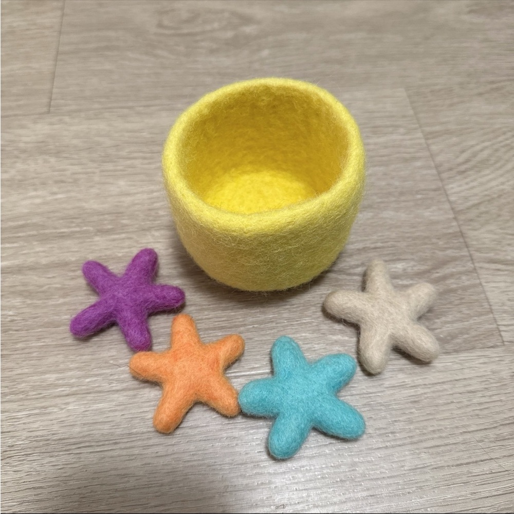 Lovevery felt stars and basket